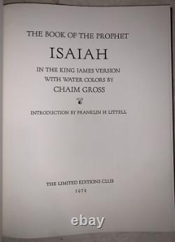 Signed, Limited Editions Club, The Book Of The Prophet Isaiah, Chaim Gross