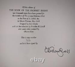Signed, Limited Editions Club, The Book Of The Prophet Isaiah, Chaim Gross
