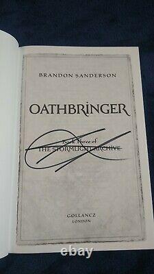Signed OATHBRINGER by Brandon Sanderson 1st/1st UK HB Stormlight Archive Book 3