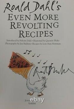 Signed Quentin Blake'Roald Dahl's Even More Revolting Recipes' 1st Ed HB Book