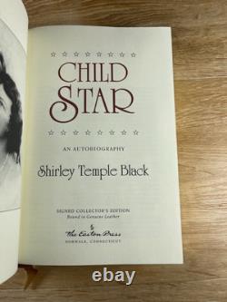 Signed Shirley Temple EASTON PRESS LEATHER HOLLYWOOD MEMOIR Limited Edition Book