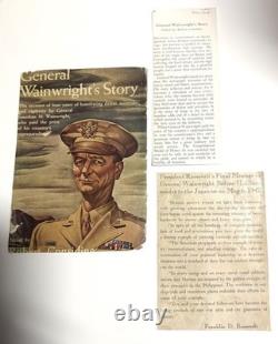 Signed Skinny Wainwright First Edition Book General Wainwright's Story