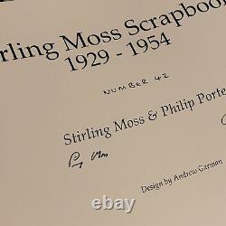 Signed Stirling Moss Scrapbook 1929-1954 Limited Deluxe Leather Edition Book Gp