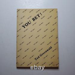 Signed YOU BET! 1st Edition 1st Printing Ted Greenwald PB VTG 1978 Book Poetry