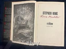 Signed copy of Rose Madder by Stephen King (True U. S. 1st Edition, 1st Print)