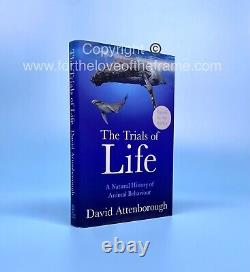 Sir David Attenborough Book The Trials Of Life Signed First Edition Hardcover