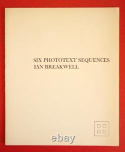 Six Phototext Sequences by Ian Breakwell Tetrad Press, 1973 Signed