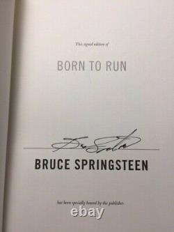 Springsteen Born to Run Signed Book FIRST Edition Autographed + UNUSED TKTS