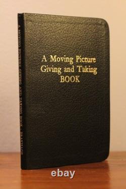 Stan Brakhage / A Moving Picture Giving and Taking Book Signed 1st Edition 1971