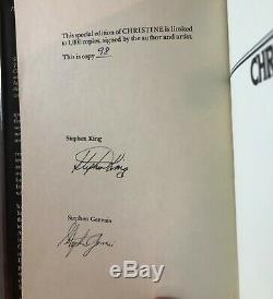 Stephen King Limited Edition Christine Deluxe Book Signed by Author and Artist