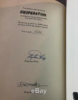 Stephen King Limited Edition Desperation Deluxe Book Signed by Author and Artist