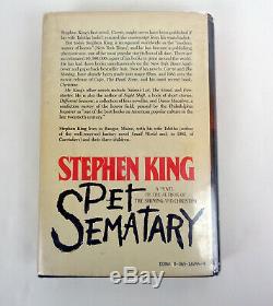 Stephen King Signed Autograph Pet Sematary 1st Edition/1st Printing Y38 HC Book