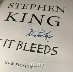 Stephen King Signed If It Bleeds 1st Edition Hardcover Book Rare 2020 + Bonus