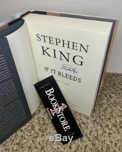 Stephen King Signed If It Bleeds 1st Edition Hardcover Book Rare 2020 + Bonus