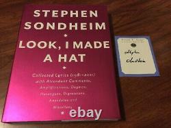 Stephen Sondheim Signed Look I Made A Hat Book First Edition Hcdj 12/7/11