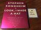 Stephen Sondheim Signed Look I Made A Hat Book First Edition Hcdj 12/7/11
