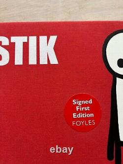 Stik Signed First Edition Book With Red Signed Poster