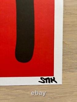 Stik Signed First Edition Book With Red Signed Poster