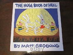 THE HUGE BOOK OF Hell Signed Matt Groening With Original Drawing 1st Edtn 2005