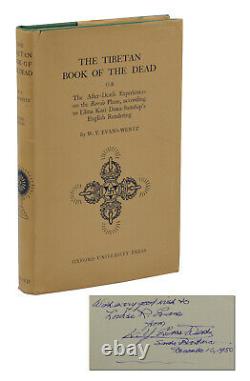 TIBETAN BOOK OF THE DEAD SIGNED by W. Y. Evans-Wentz Second Edition 1949