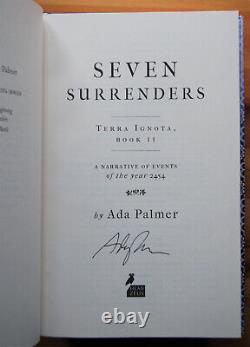 Terra Ignota by Ada Palmer SIGNED First Edition, First Print UK Hardback Set