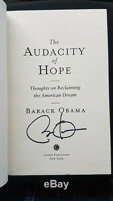 The Audacity of Hope Barack Obama, Signed 1st Edition, 1st Print Book PSA/DNA