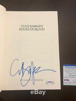 The Books of Blood, Vols. 1-6 Clive Barker Hand Signed Trade Edition PSA Cert