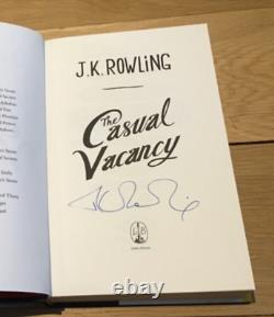 The Casual Vacancy by J. K. Rowling Hardback Signed Edition Book