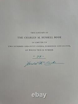 The Charles M. Russell Book Limited Edition 250 1957 Signed 1st Edition