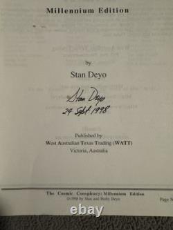 The Cosmic Conspiracy Millennium Edition Book Signed Autographed by Stan Deyo
