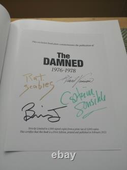 The Damned. Fully Signed Hardback Book. 1976-1978. Punk Rock Band. Brian James