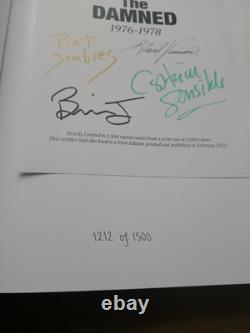 The Damned. Fully Signed Hardback Book. 1976-1978. Punk Rock Band. Brian James