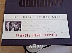 The Godfather Francis Ford Copolla Notebook Limited Edition Signed #'d Book