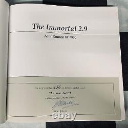 The Immortal 2.9 Alfa Romeo 8c 2900 Collectors Signed Edition Book Simon Moore