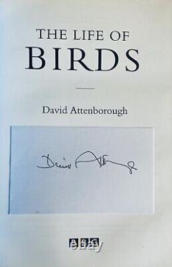 The Life of Birds Signed 1st Edition Signed David Attenborough 1998 BBC