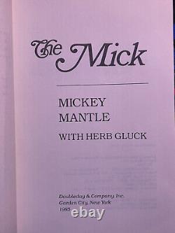 The Mick Mickey Mantle Signed 1985 First Edition Hardcover Book with Photo COA