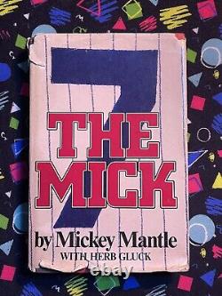 The Mick Mickey Mantle Signed 1985 First Edition Hardcover Book with Photo COA