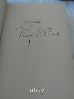 The Patriot Pearl S. Buck 1939 USA Rare First Edition BOOK. SIGNED Holy Grail