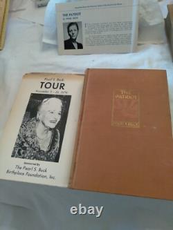 The Patriot Pearl S. Buck 1939 USA Rare First Edition BOOK. SIGNED Holy Grail