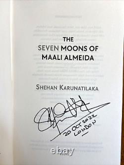 The Seven Moons of Maali Almeida SIGNED, DATED & LOCATED UK 1/1 HB Booker