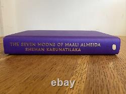 The Seven Moons of Maali Almeida SIGNED, DATED & LOCATED UK 1/1 HB Booker
