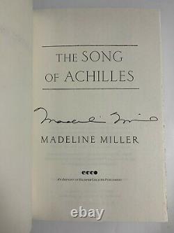 The Song of Achilles SIGNED BOOK Madeline Miller 1ST EDITION Hardcover