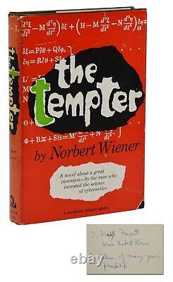 The Tempter NORBERT WIENER SIGNED Presentation Copy First Edition 1st 1959