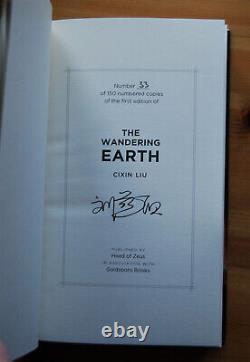 The Wandering Earth by Cixin Liu SIGNED GOLDSBORO NUMBERED LIMITED EDITION UK HB