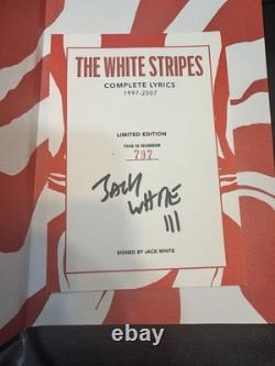 The White Stripes Complete Lyrics Special Edition Book Signed by Jack White