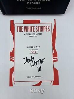 The White Stripes Complete Lyrics Special Edition Book Signed by Jack White