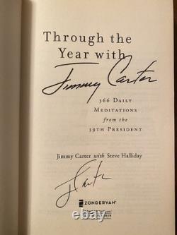 Through The Year With Jimmy Carter Signed Autographed 1st Edition Book With COA