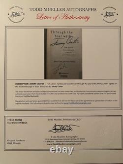 Through The Year With Jimmy Carter Signed Autographed 1st Edition Book With COA