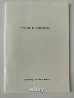 Tracey Emin Details Of Depression (2003) Signed Photo Book, Ltd Edition of 1000