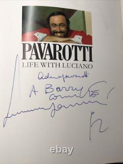 Twice Signed Luciano & Adua Pavarotti LIFE WITH LUCIANO First Edition Book HC UK